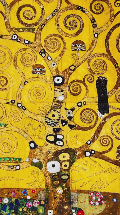Gustav Klimt - Tree of Life - Gold - Robert Kaufman - Quilting Cotton Panel