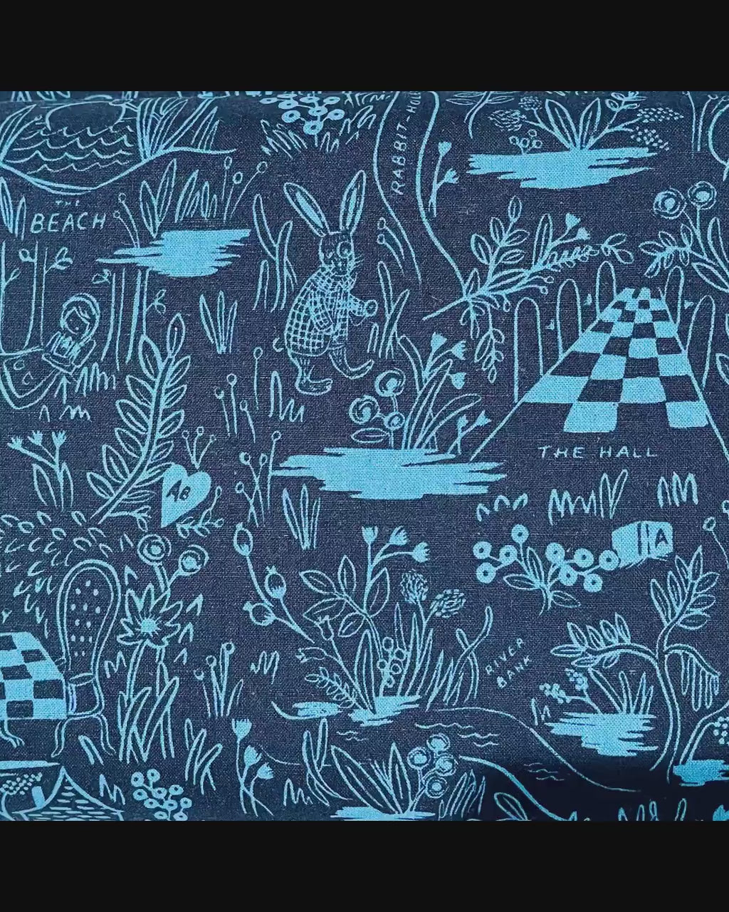 Wonderland - Rifle Paper Co - Magic Forest - Navy Canvas - Cotton+ Steel - AB8027-022