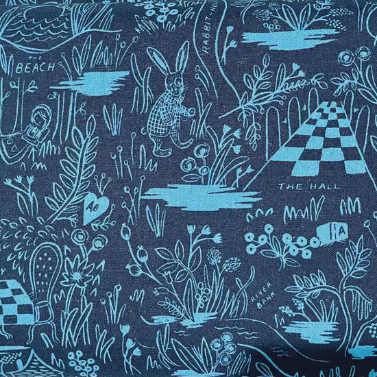 Wonderland - Rifle Paper Co - Magic Forest - Navy Canvas - Cotton+ Steel - AB8027-022