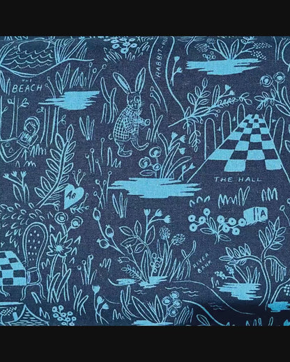 Wonderland - Rifle Paper Co - Magic Forest - Navy Canvas - Cotton+ Steel - AB8027-022
