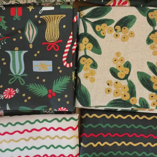 Holiday Classics Collaboration-Rifle Paper Co Fat quarter (9)- Christmas Fabric-Cotton+Steel