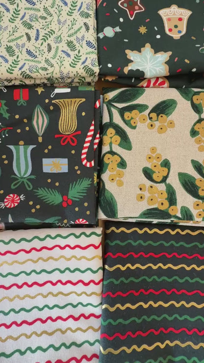 Holiday Classics Collaboration-Rifle Paper Co Fat quarter (9)- Christmas Fabric-Cotton+Steel