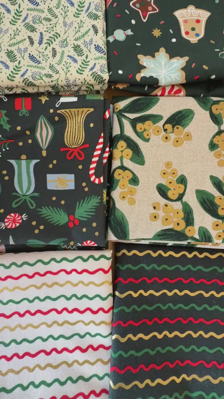 Holiday Classics Collaboration-Rifle Paper Co Fat quarter (9)- Christmas Fabric-Cotton+Steel