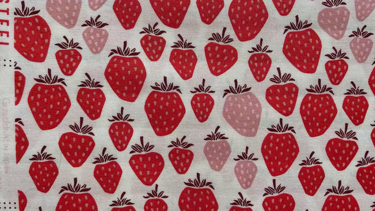 Under the Apple Tree-Queen of Berries-Blushing Red Fabric-Loes Van Oosten