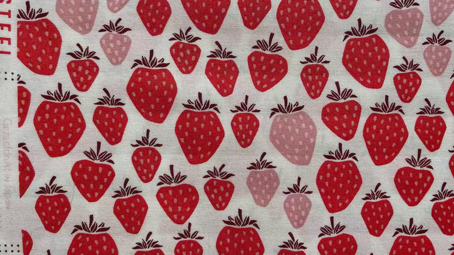 Under the Apple Tree-Queen of Berries-Blushing Red Fabric-Loes Van Oosten