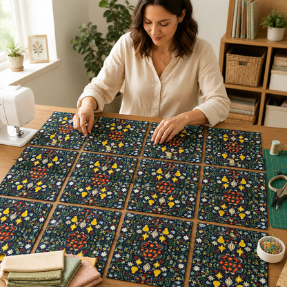 Holiday Classics - Partridge - Rifle Paper Co - Navy - Cotton + Steel