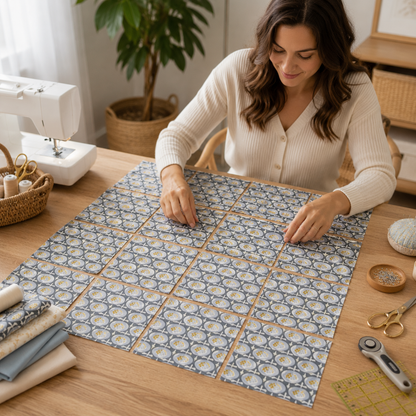 Sweet Floral Scent – Buttercup – Gray Skies Metallic Collection by Loes Van Oosten – Premium Quilting Cotton Fabric