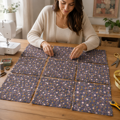 Emilia - Charlotte - Slate Fabric - Cotton + Steel