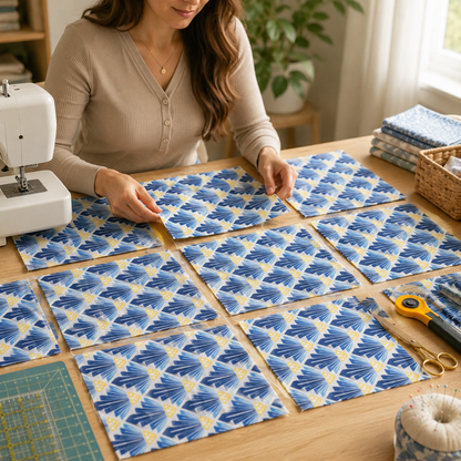 On a spring Day to the Sun Big Sky Fabric Cotton + Steel.