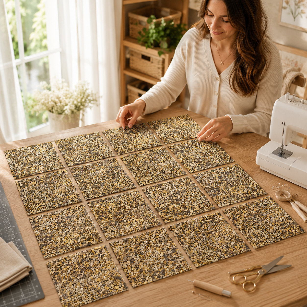 Gustav Klimt Grey & Gold Quilting Cotton Fabric by Robert Kaufman