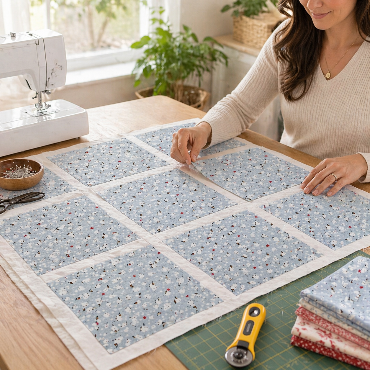 Cosmo Bird Double Gauze Cotton Fabric – Soft, Breathable & Lightweight Japanese Fabric, Half Yard 44” – Perfect for Sewing, Quilting & DIY Projects