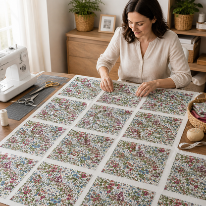 Hokkoh-Japanese Fabric-Floral Fabric-Organic Cotton
