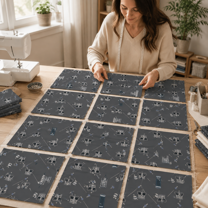 London Town HRH-Gray Fabric-Sara Mulvanny-Cotton + Steel