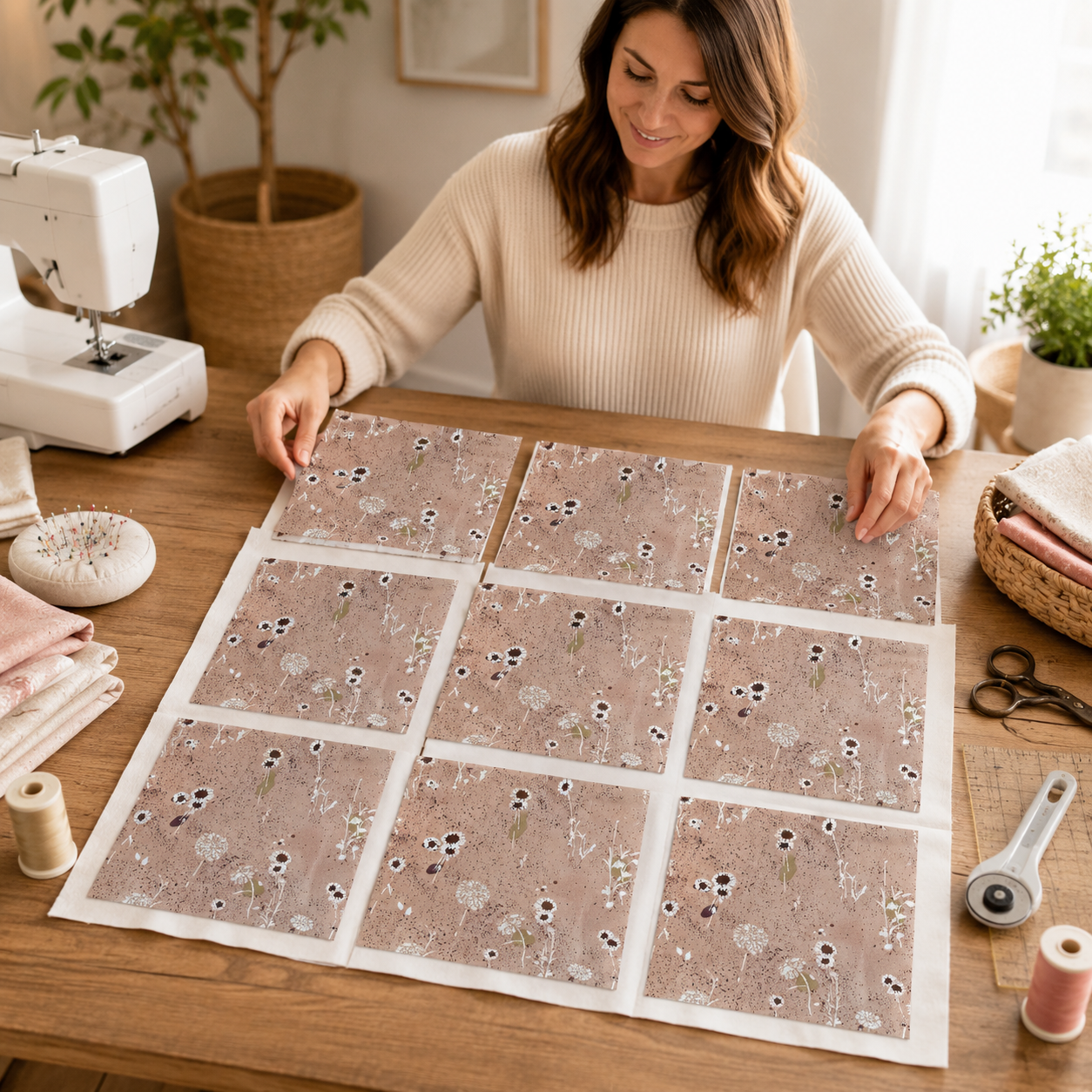 Summer Folk-Painted Meadow-Bloom Fabric-Lissie Teehee-Cotton+Steel