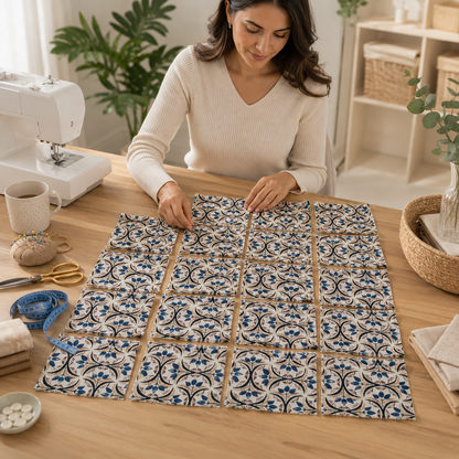 On a Fall Day Rosehip & Morning Glory Fabric – Loes Van Oosten for Cotton + Steel – Premium Quilting Cotton – Autumn Floral Fabric
