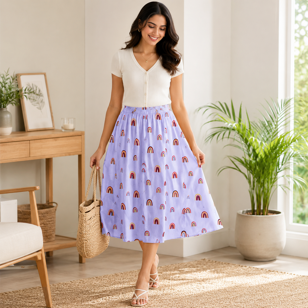 Fortunate Chirapa Knit Fabric – Kushukuru Collection by Jessica Swift – Art Gallery Fabrics – 95% Cotton, 5% Spandex Knit