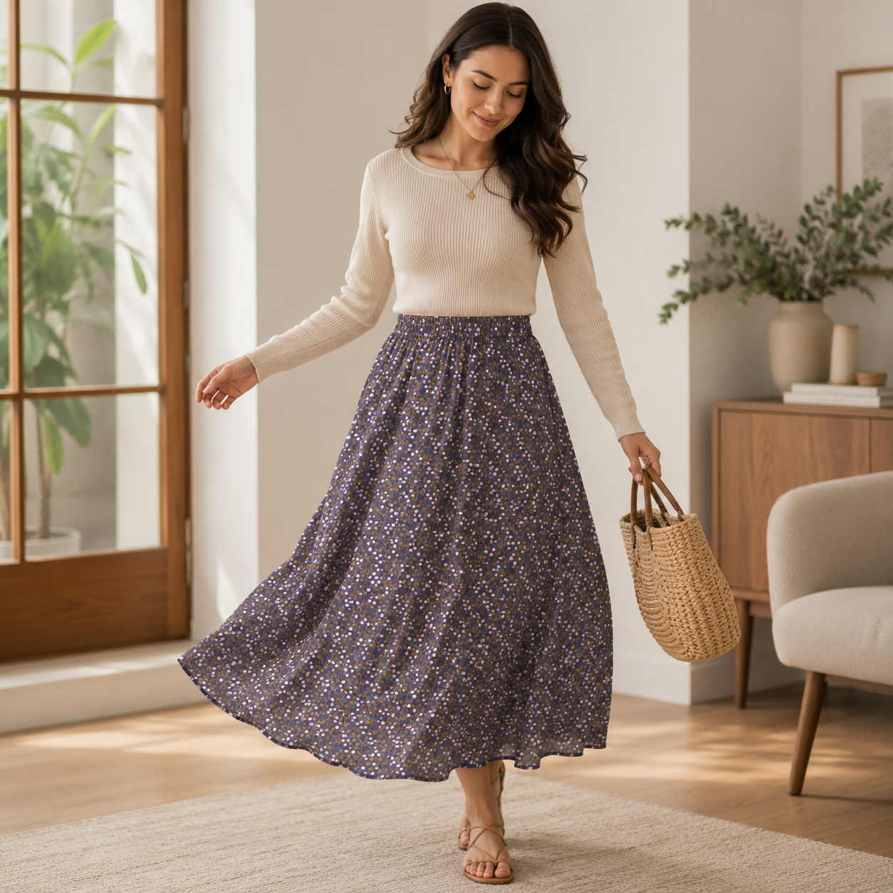 Emilia - Charlotte - Slate Fabric - Cotton + Steel
