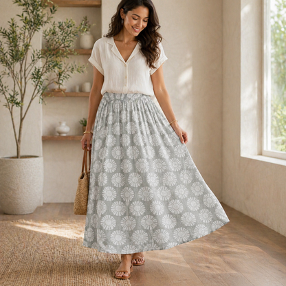 By The Seaside-Sunshine Chalk-Cotton Unbleached Fabric-Loes Van Oosten-Cotton+Steel