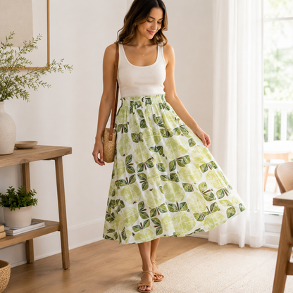 Under the Apple Tree Apple-Green Fabric-Loes Van Oosten