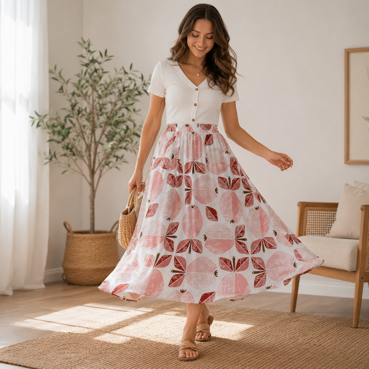 Under the Apple Tree-Apple Candy-Apple Red Fabric-Loes Van Oosten