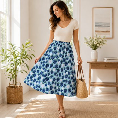 Under the Apple Tree - Queen of Berries Water-drop Fabric-Loes Van Oosten-Cotton + Steel