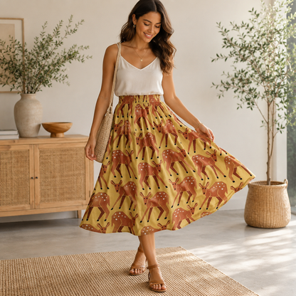 On a Fall Day Fawn & Blonde Fabric – Loes Van Oosten for Cotton + Steel – Premium Quilting Cotton – Autumn Woodland Fabric