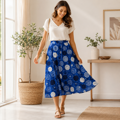 Fuwafuwa-san no Bokujo-Fawafuwa-san-Indigo Fabric-Hitomi Osumi-Cotton+Steel
