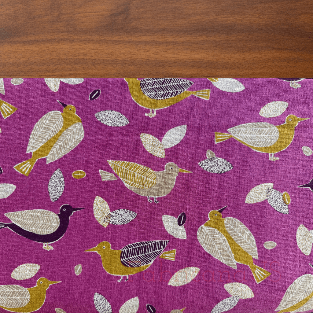 Bird-Bird Cotton Linen Canvas-Robert Kaufman-Japanese Fabric