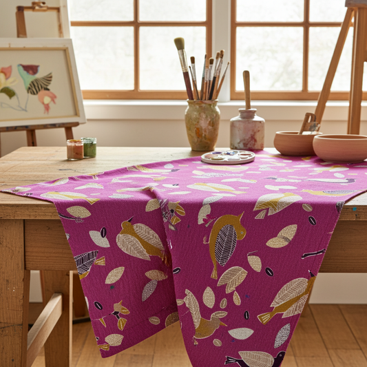 Bird-Bird Cotton Linen Canvas-Robert Kaufman-Japanese Fabric