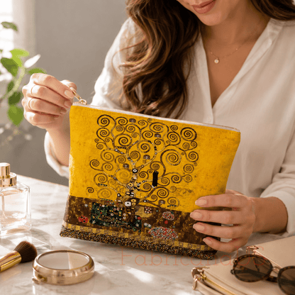 Gustav Klimt Tree of Life Gold Quilting Cotton Panel – Robert Kaufman Fabrics – Decorative Cotton Fabric Panel