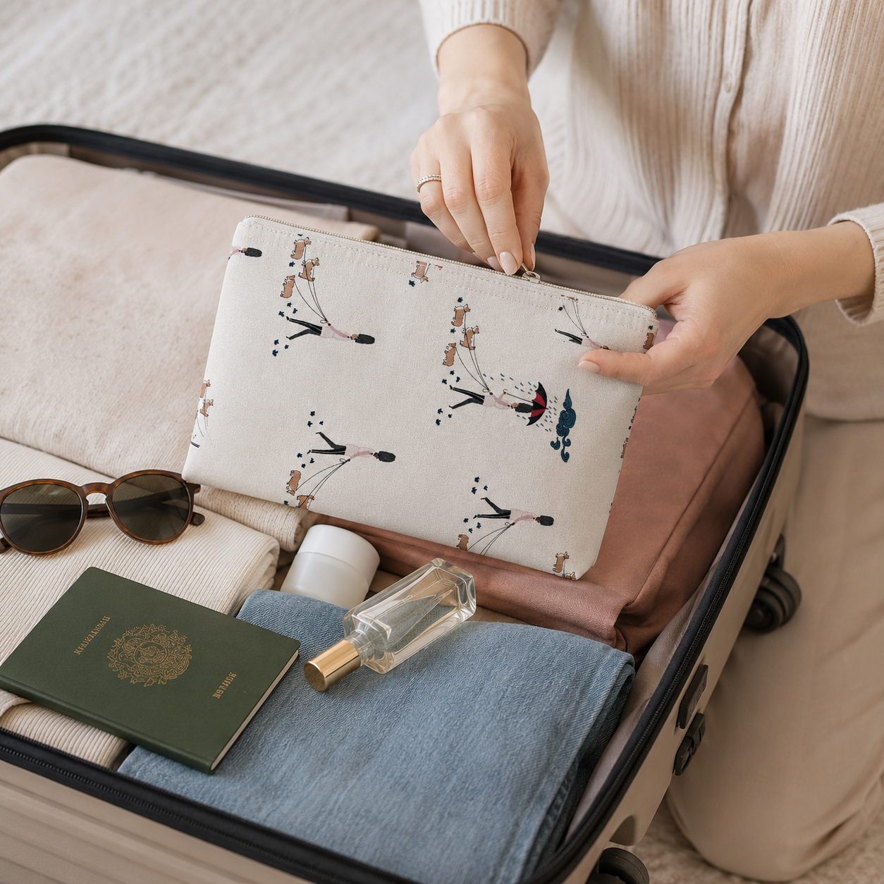 London Town-Reign Reign Go Away-White Unbleached Fabric-Sara Mulvanny-Cotton+Steel