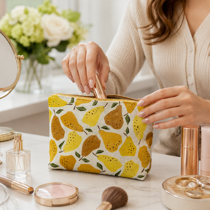 Under the Apple Tree-Quince Yellow Fabric-Loes Van Oosten-Cotton + Steel
