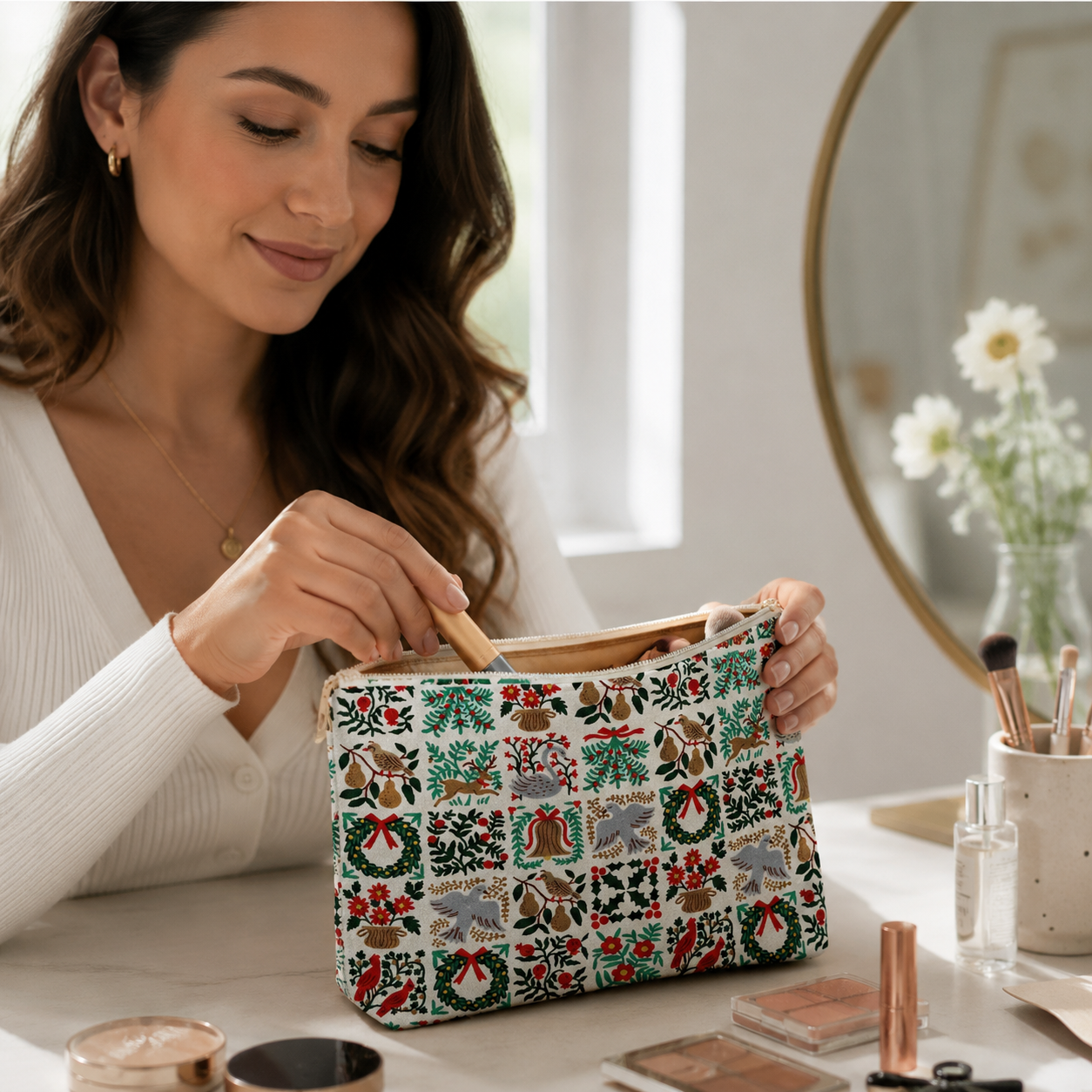 Holiday Tapestry Cream Fabric Holiday Classics by Rifle Paper Co. for Cotton + Steel