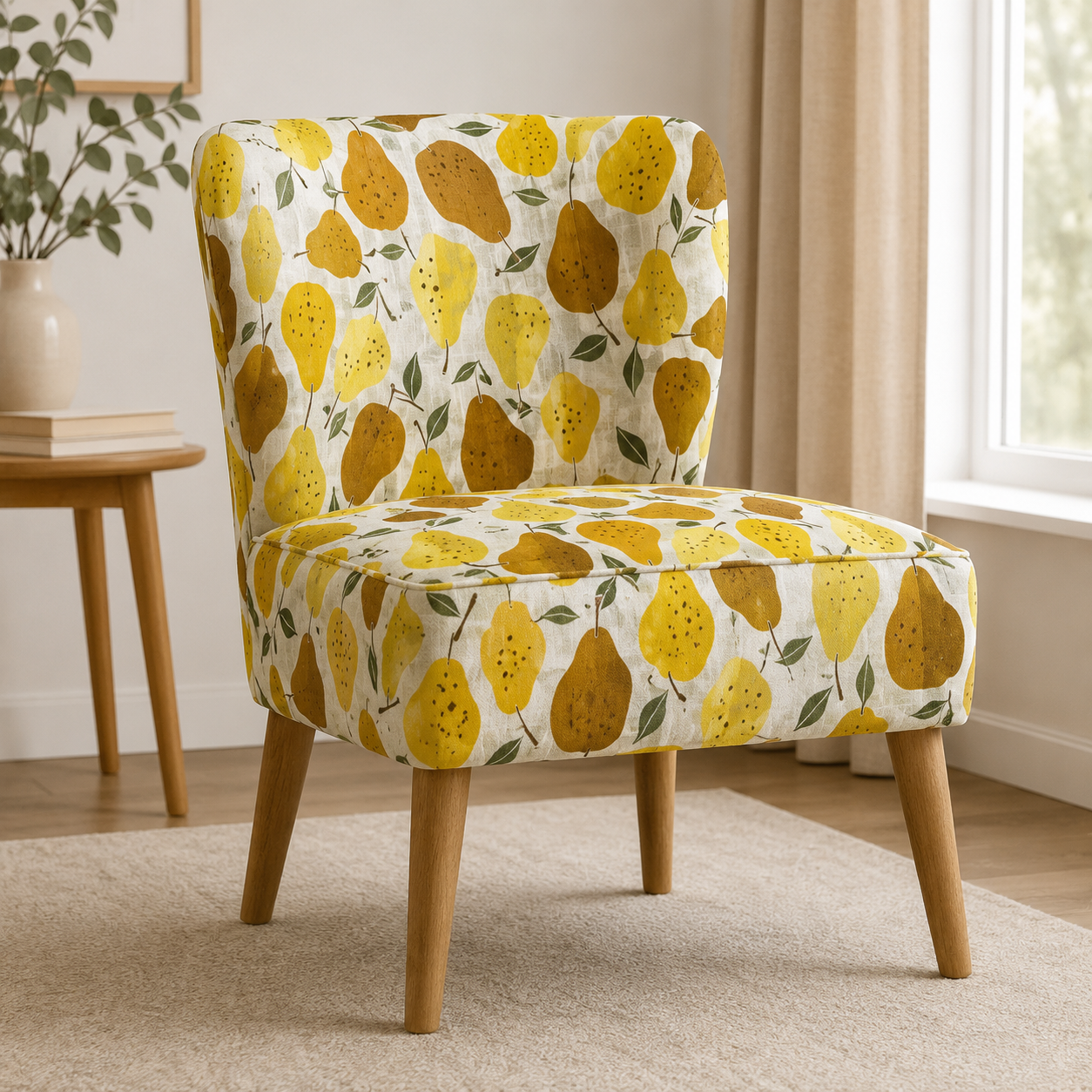 Under the Apple Tree-Quince Yellow Fabric-Loes Van Oosten-Cotton + Steel
