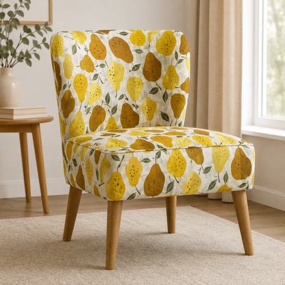 Under the Apple Tree-Quince Yellow Fabric-Loes Van Oosten-Cotton + Steel