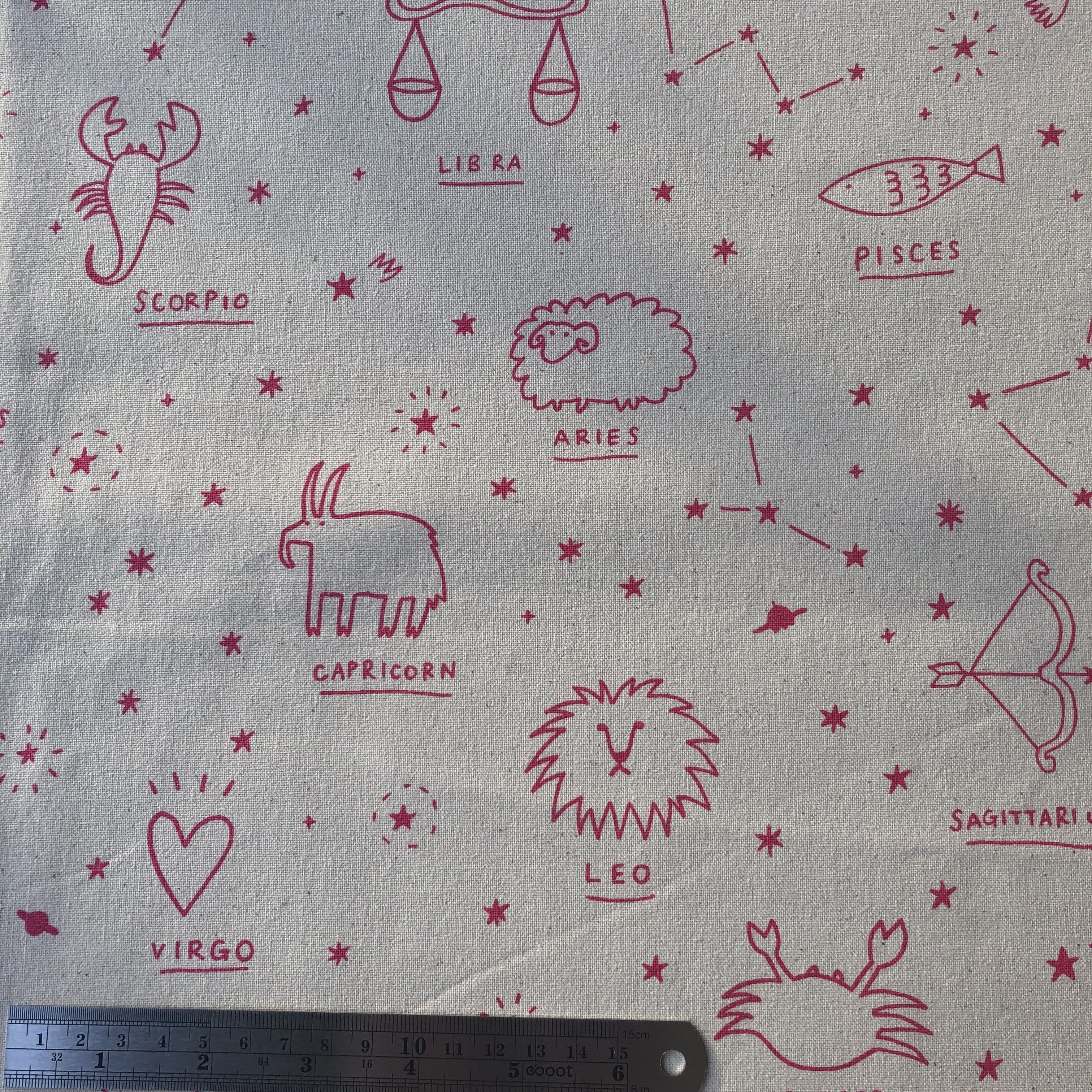 Zodiac Astrology fabric- Fabricanaus