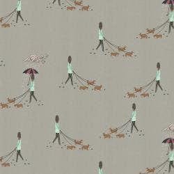 London Town - Cloudy - Reign Reign Go Away - Unbleached Cotton Fabric - Sara Mulvanny - Cotton + Steel - Quilting Cotton Fabric - SY103-CL1U