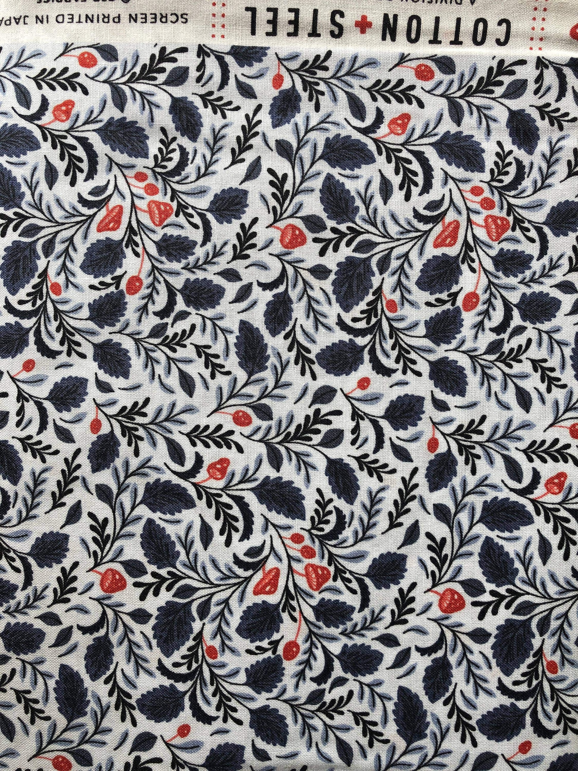 Earth Magic Mushroom Forest Periwinkle Fabric Cotton+Steel RJR .