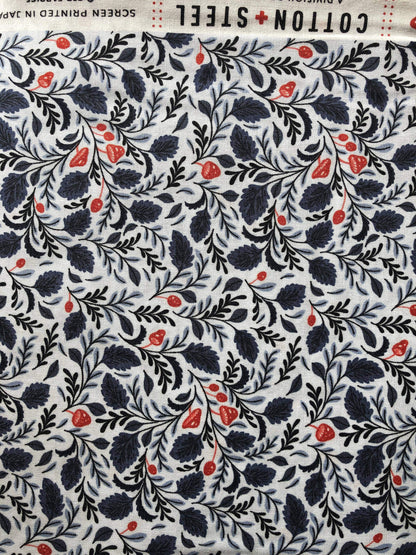 Earth Magic Mushroom Forest Periwinkle Fabric Cotton+Steel RJR .