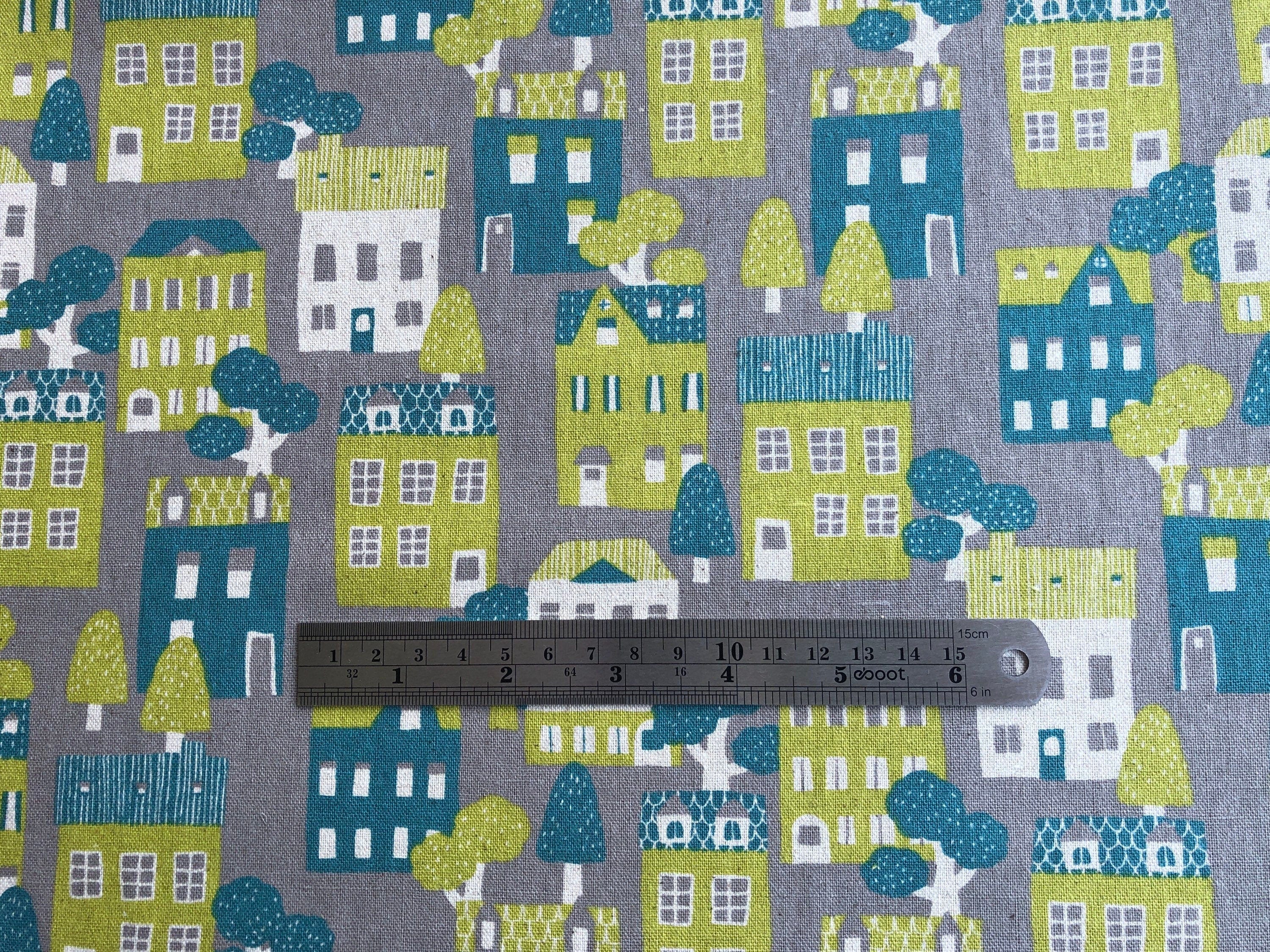 House - House Fabric - Robert Kaufman - Sevenberry - Cotton Flax - Gray House - C5620069