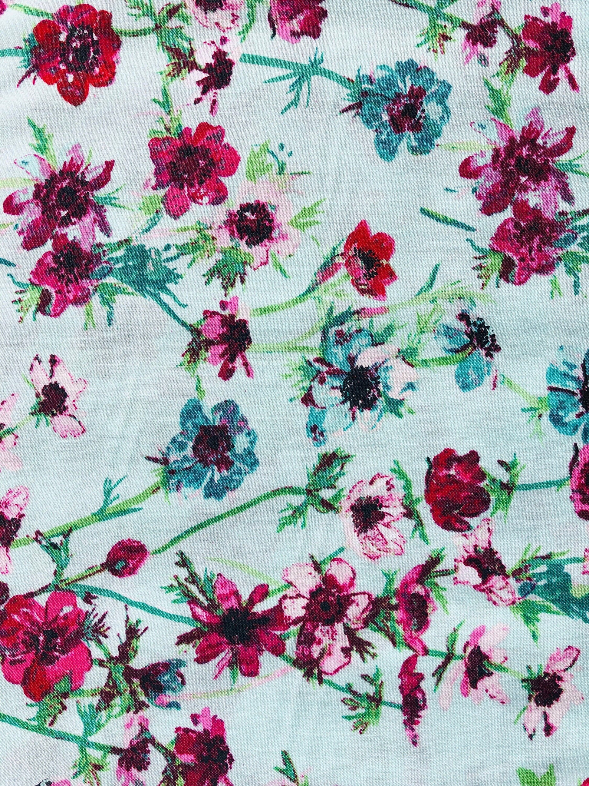 Anemone Study Morning - Aquarelle - Katarina Roccella for Art Gallery Fabrics - quilting cotton fabric - AQU-76752