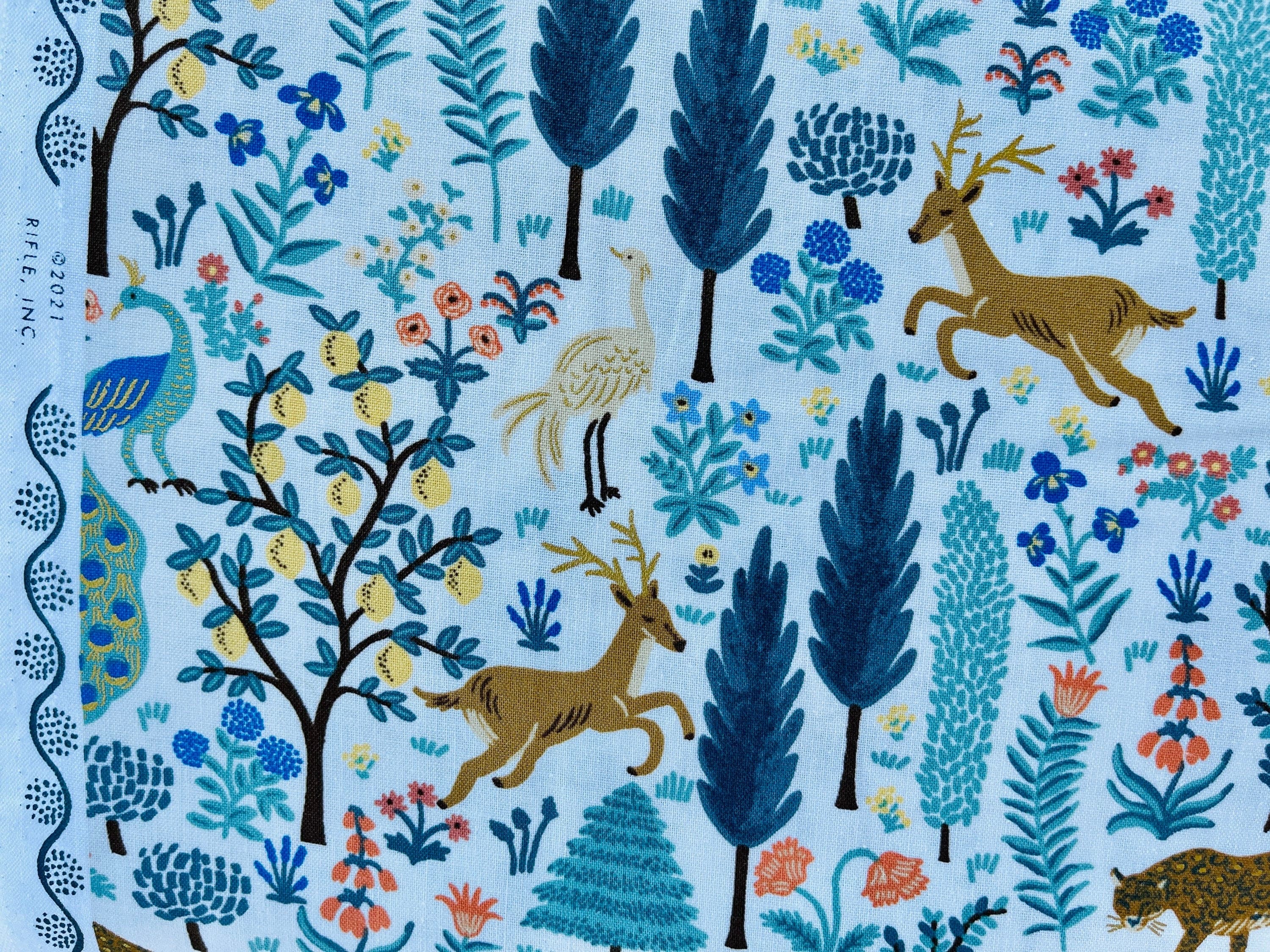 Camont - Menagerie - Cream Metallic Fabric - Rifle Paper Co - Quilting Cotton Fabric - Cotton+ Steel - RP700-CR2M