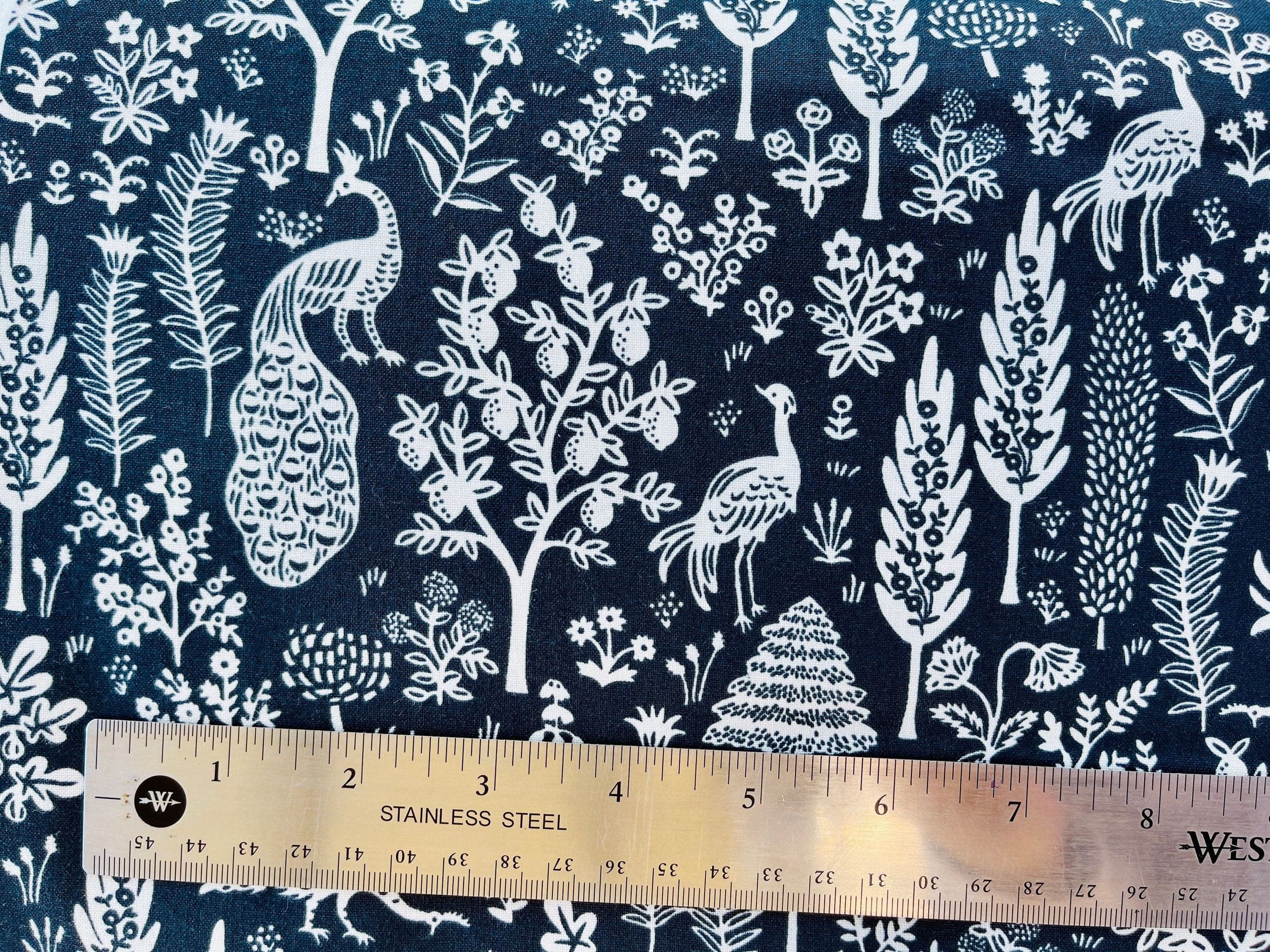 Camont - Menagerie - Black Metallic Fabric - Rifle Paper Co - Quilting Cotton Fabric - Cotton+ Steel - RP700-BK1
