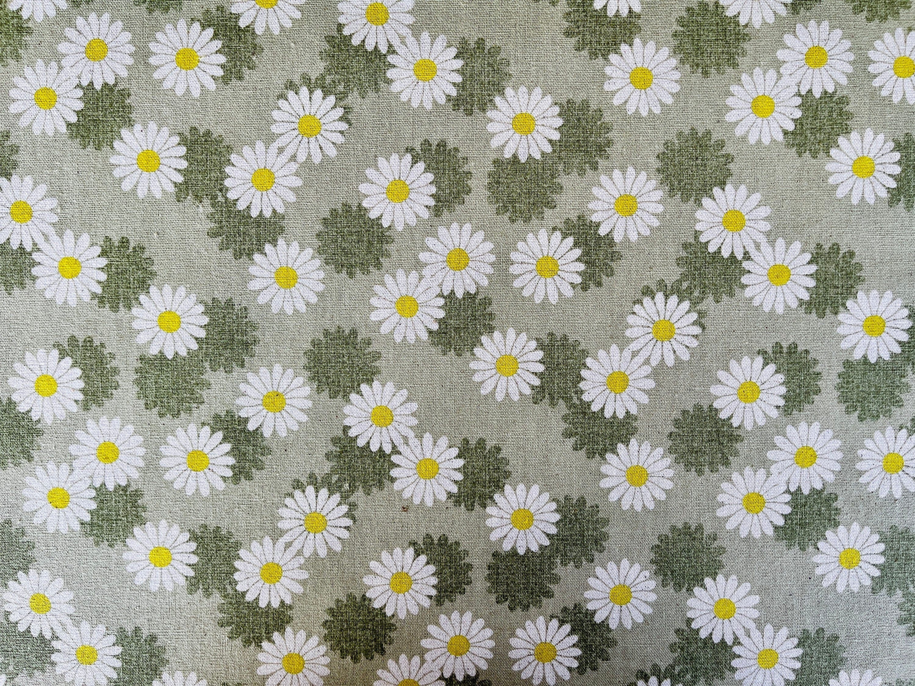 Daisy - Daisy Canvas - Cosmo - Japanese Textile - Cotton Linen Fabric - Printed Canvas - AP-21703-1C