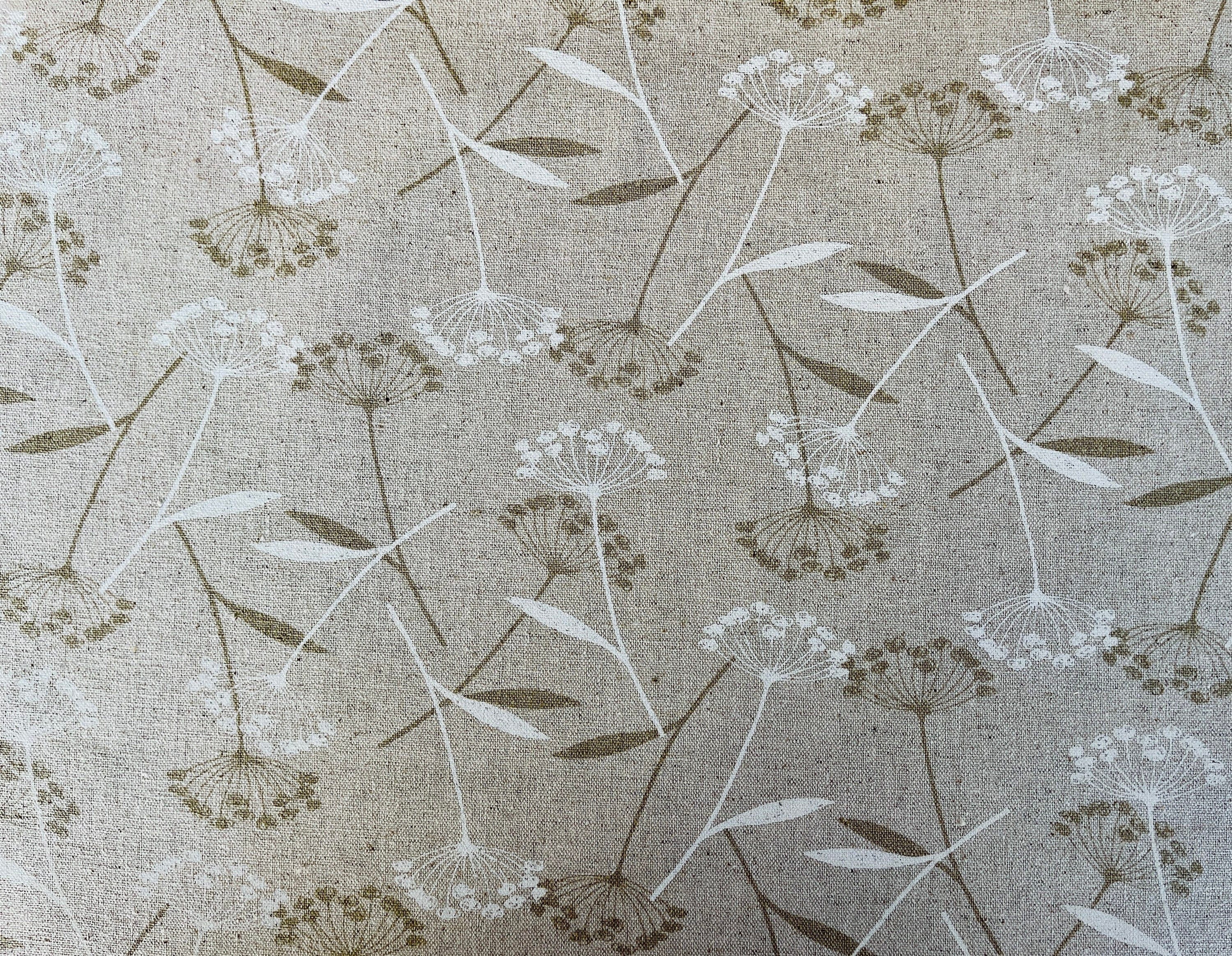 Plant - Plants Fabric - Cosmo - Japanese Textile - Cotton Linen Canvas - Printed Canvas - AP-05803
