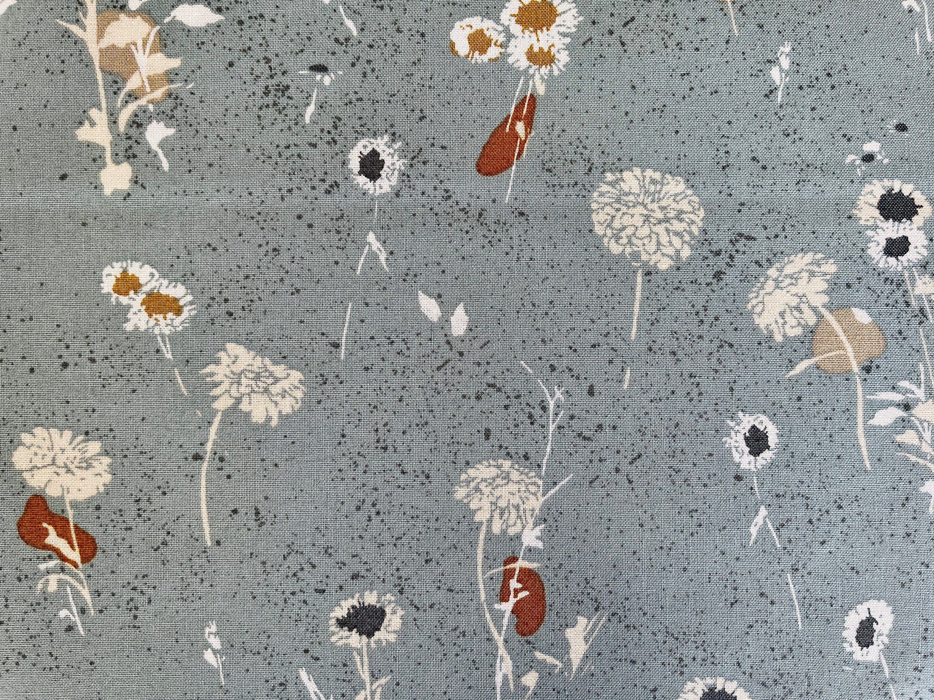 Summer Folk - Painted Meadow - Sky Blue Fabric - Lissie Teehee - Cotton + Steel - Ll101- SB1