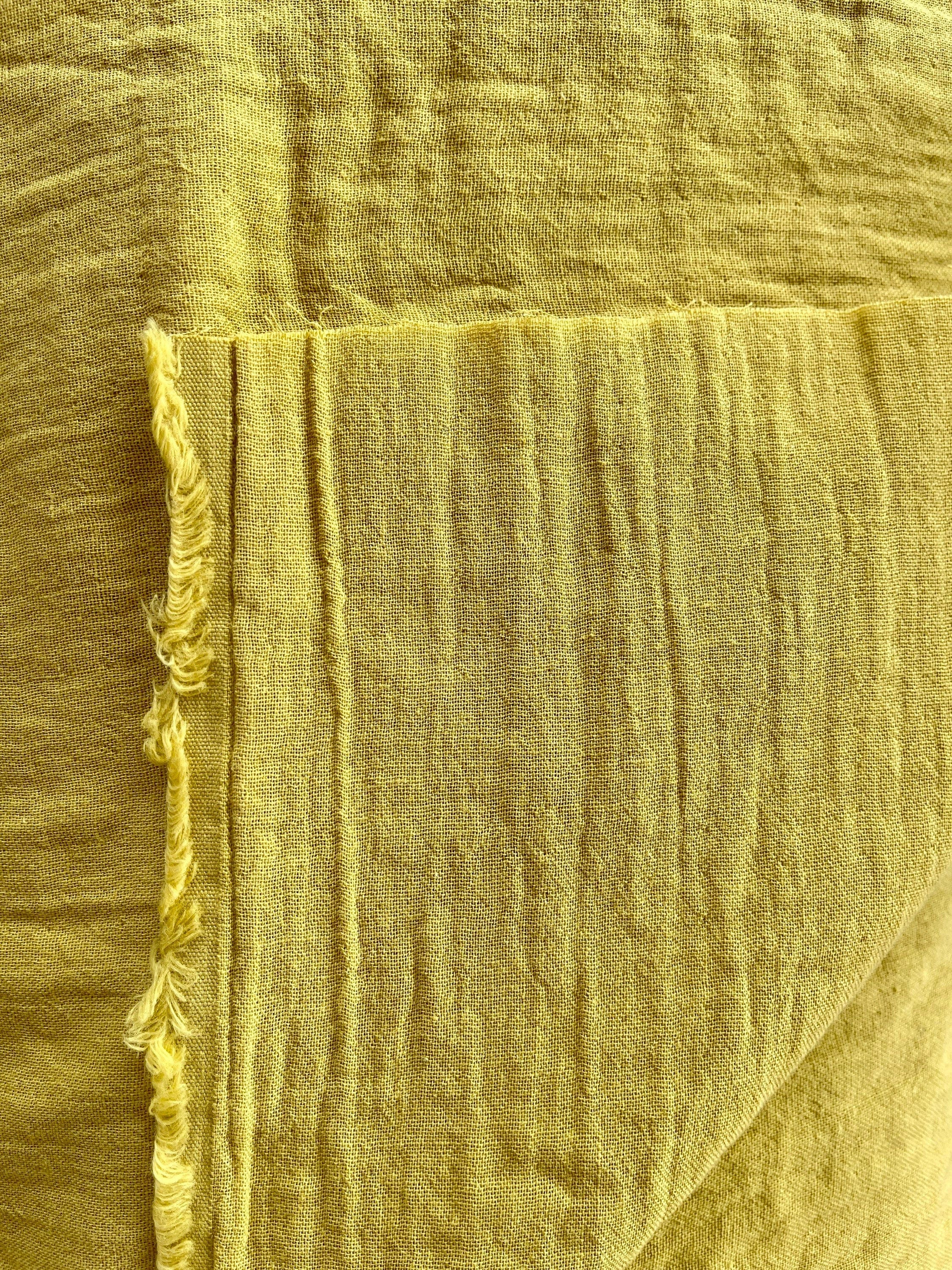 Kokka - Yellow Mustard - 100% Cotton - Triple Washed Double Gauze - Japanese Fabric
