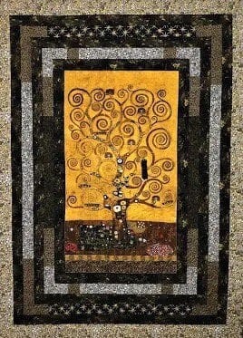 Gustav Klimt - Tree of Life - Gold - Robert Kaufman - Quilting Cotton Panel - G1220003