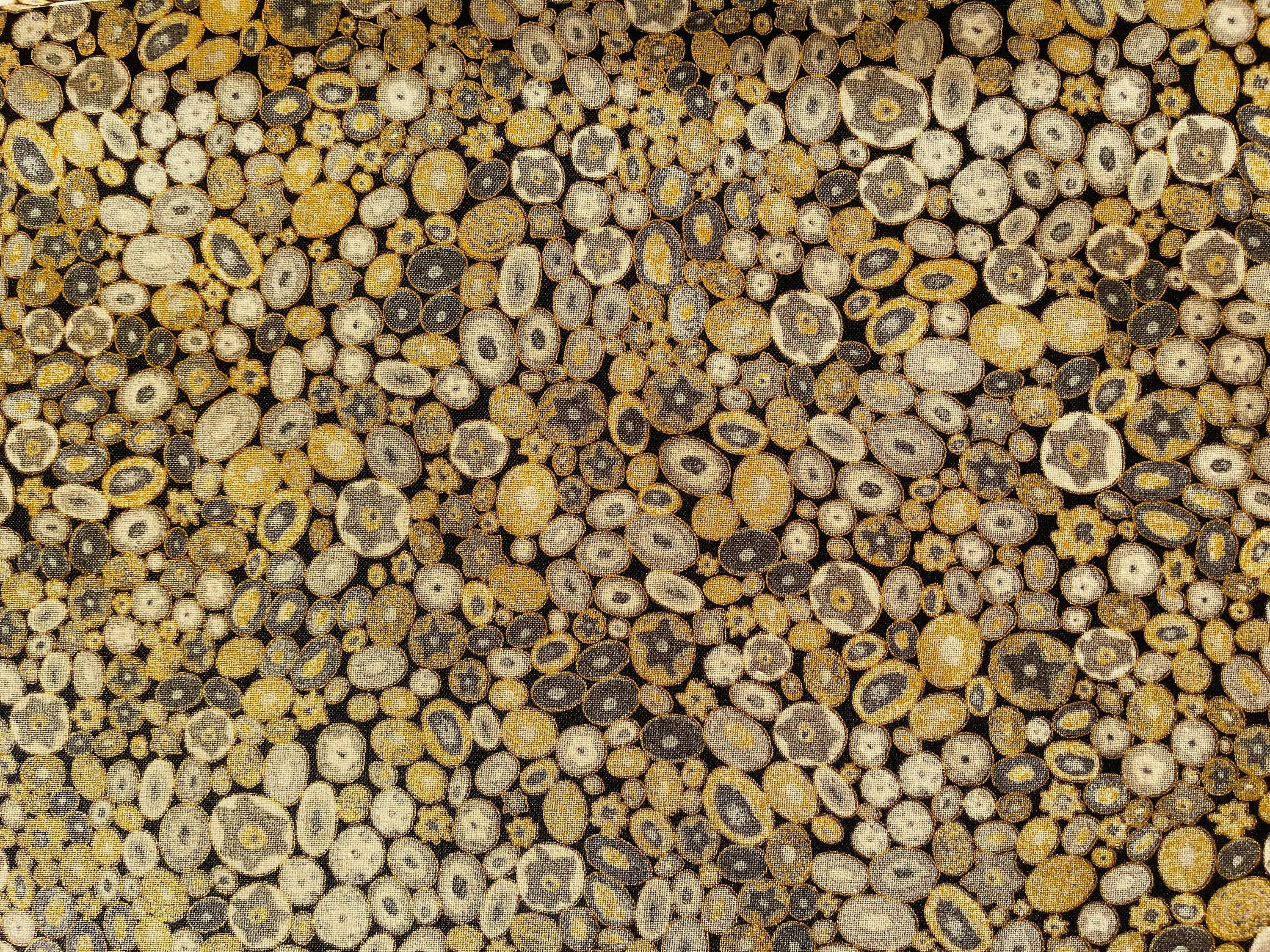 Gustav Klimt - Grey - Gold - Robert Kaufman - Quilting Cotton Fabric - G1470013