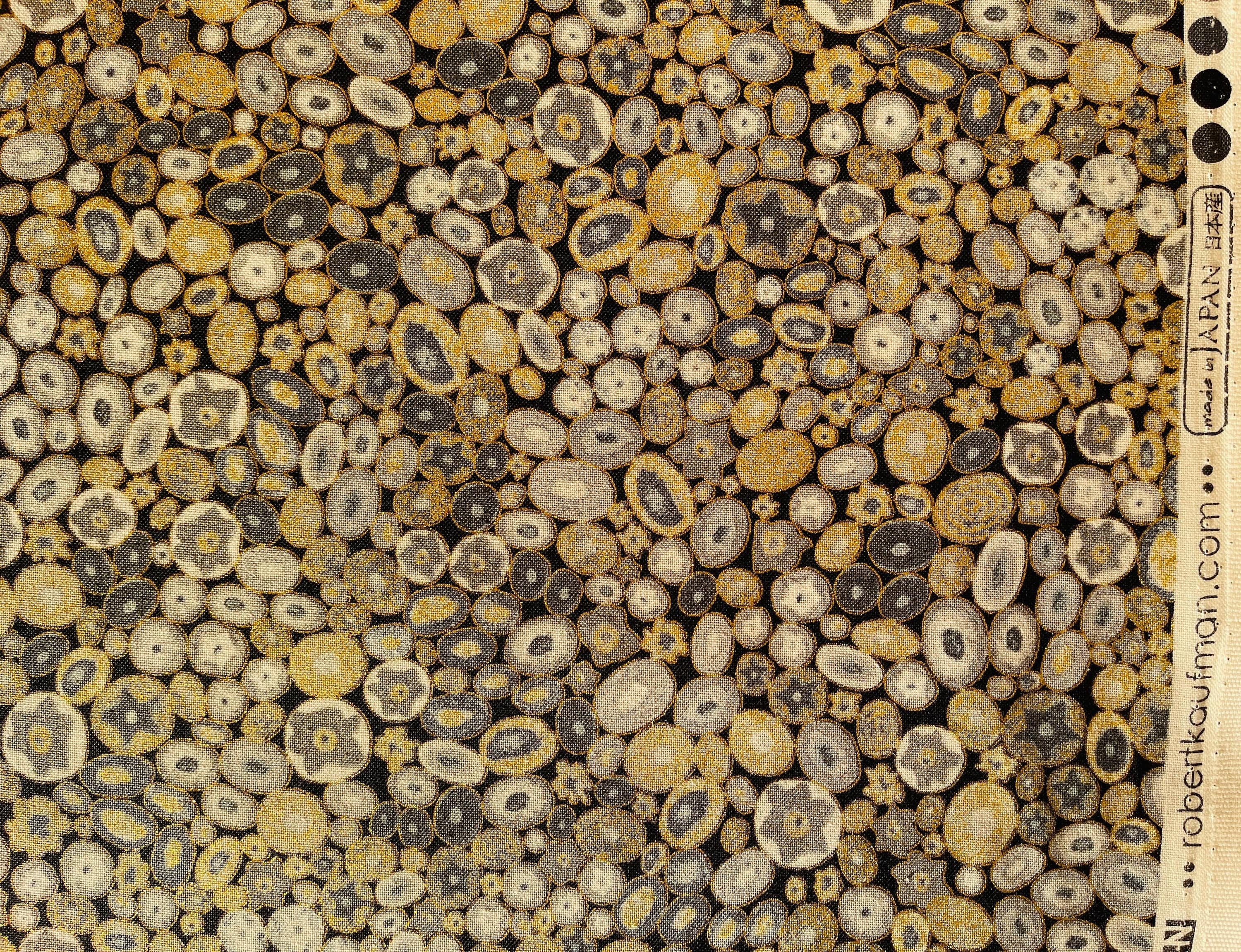 Gustav Klimt - Grey - Gold - Robert Kaufman - Quilting Cotton Fabric - G1470013